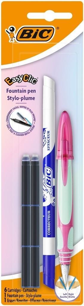 Pióro Easy Clic + wkłady + wymazywacz BIC