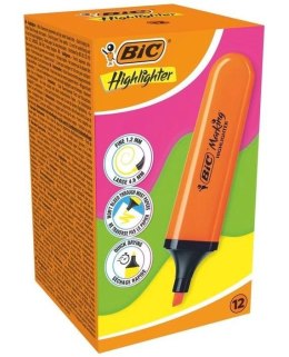 Zakreślacz Highlighter pomarańcz neon (12szt) BIC