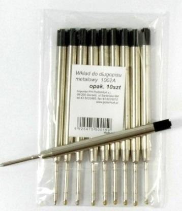 Wkład do długopisu metalowy czarny (10szt)