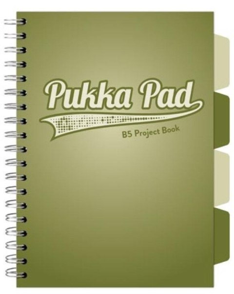 Project Book Olive B5/100K kratka oliwkowy (3szt)