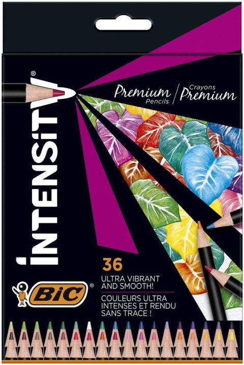 Kredki ołówkowe Intensity Premium 36 kolorów BIC