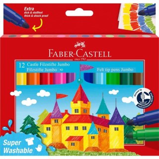 Flamastry Jumbo Zamek 12 kolorów FABER CASTELL