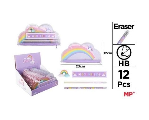 Zestaw przyborów szkolnych z saszetką Unicorn Zestaw przyborów szkolnych z saszetką Unicorn