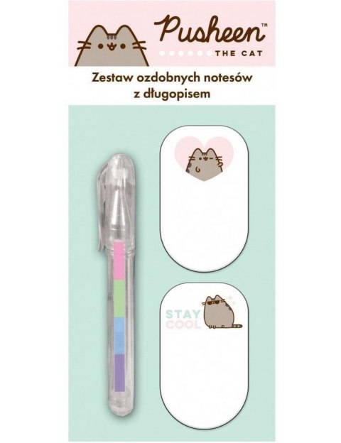 Zestaw mini długopis + notes 2 sztuki Pusheen