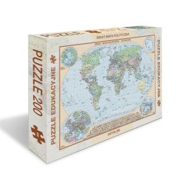 Puzzle 200 - Świat polityczny dla dzieci mapa