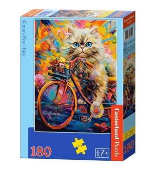 Puzzle 180 Kitten's Floral Ride CASTOR