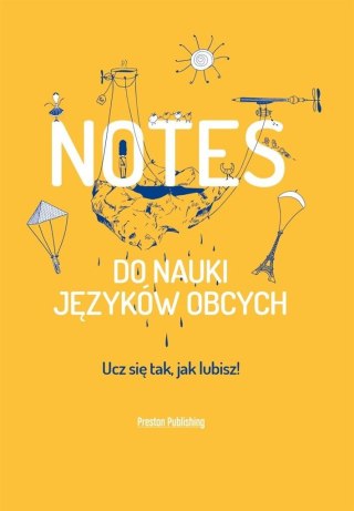 Notes do nauki języków obcych pomarańczowy