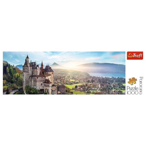 Puzzle 1000 Panorama Zamek Menthon, Francja TREFL