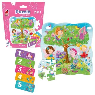 Puzzle 2w1 Wróżki 49el