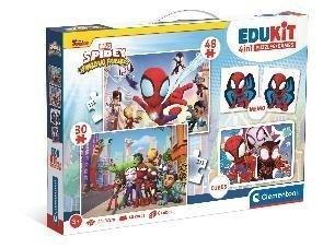 Puzzle 48 + 36 + Memo + 6 klocków Edukit Spidey