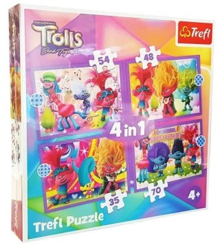 Puzzle 4w1 Trefliki na wakacjach TREFL