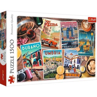 Puzzle 1500 Podróże po Europie TREFL