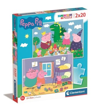 Puzzle 2x20 Super Kolor Peppa Pig