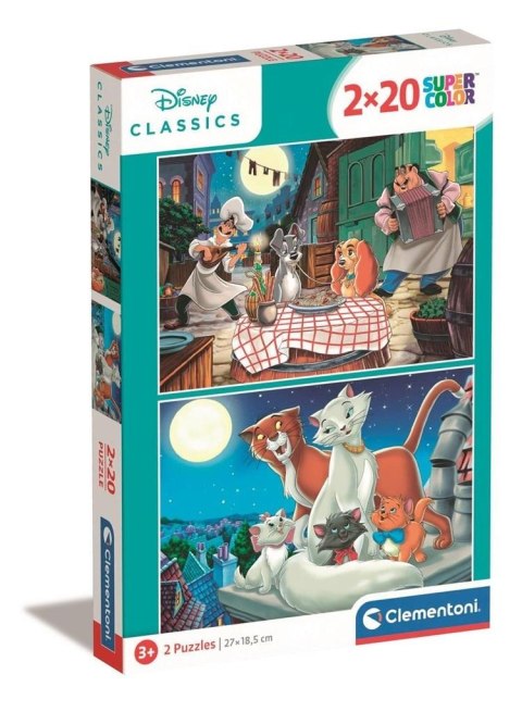 Puzzle 2x20 Super Kolor Disney Animals