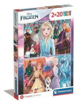 Puzzle 2x20 Super kolor Frozen 2