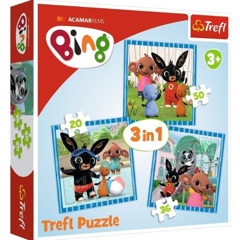 Puzzle 3w1 Zabawy z przyjaciółmi TREFL