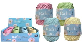 Rafia na szpulce 20m pastel (12szt)