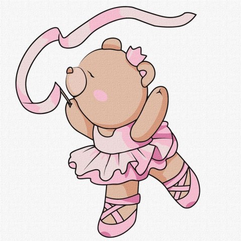 Malowanie po numerach - Balerina Kids 25x25cm Malowanie po numerach - Balerina Kids 25x25cm