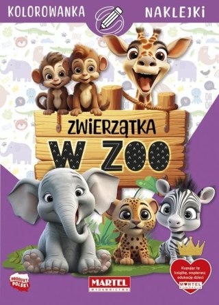 Zwierzątka w zoo z naklejkami