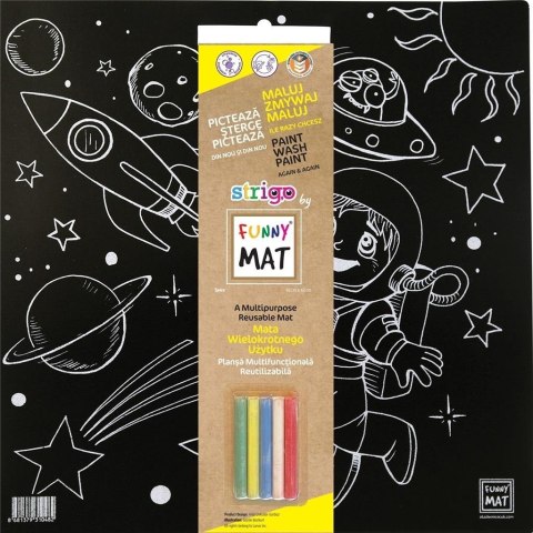 Mata czarna + kreda Space Funny Mat STRIGO Mata czarna + kreda Space Funny Mat STRIGO