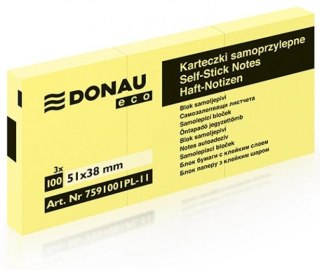 Bloczek samoprzylepny 38x51mm jasnożółty