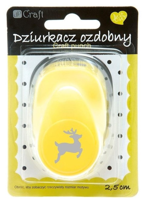 Dziurkacz ozdobny 2,5cm renifer MIX