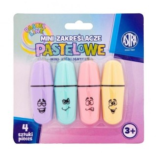 Zakreślacze mini pastel 4kol ASTRA