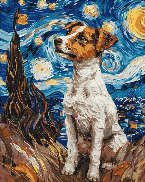 Malowanie po numerach - Jack Russell 40x50cm Malowanie po numerach - Jack Russell 40x50cm
