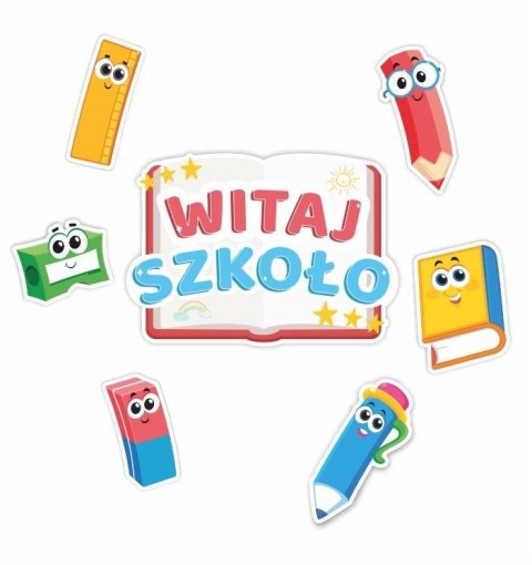 Dekoracje okienne dwustronne-Witaj szkoło 01 7szt