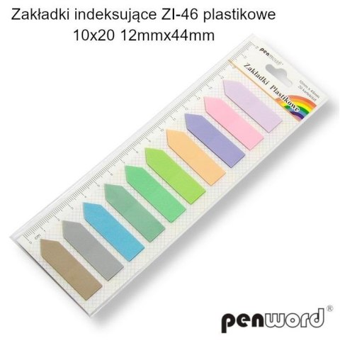 Zakładki indeksujące 12x44mm 10x20szt plastikowe