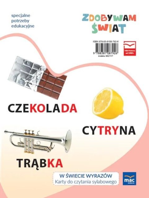 Zdobywam świat W świecie słów karty do czytania