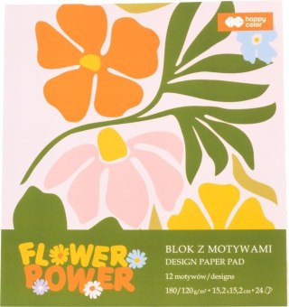 Blok z motywami Bloom 15,2x15,2cm HAPPY COLOR