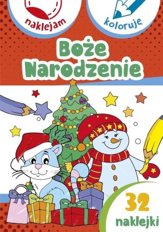 Boże Narodzenie. Naklejam i koloruję