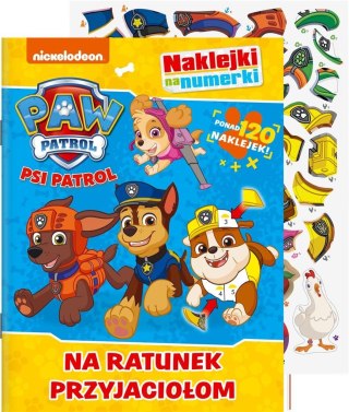 Psi Patrol. Naklejki na numerki. Na ratunek..