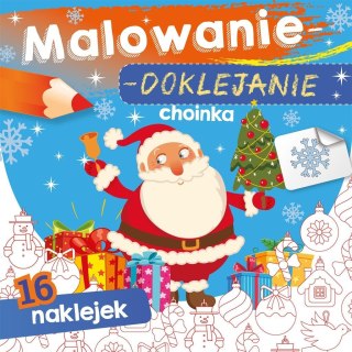 Malowanie-doklejanie. Choinka