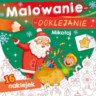 Malowanie-doklejanie. Mikołaj