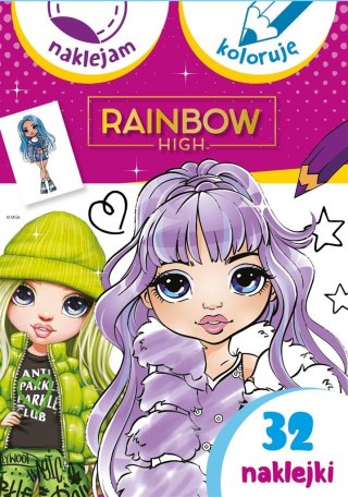 Rainbow High. Naklejam i koloruję