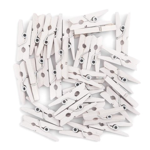 Klamerki mini white 30szt Klamerki mini white 30szt