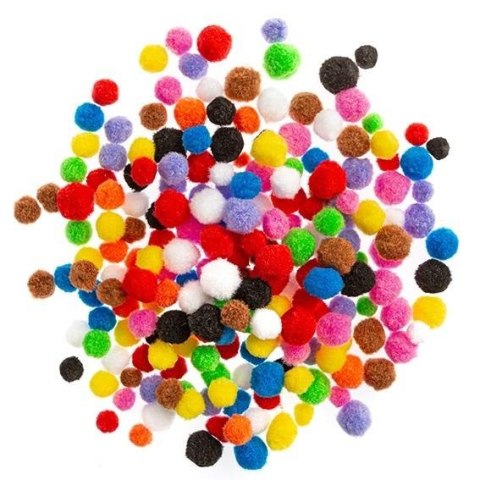 Pompony poliestrowe mix 300szt Pompony poliestrowe mix 300szt