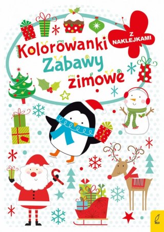 Zabawy zimowe. Kolorowanka z wykrojnikiem