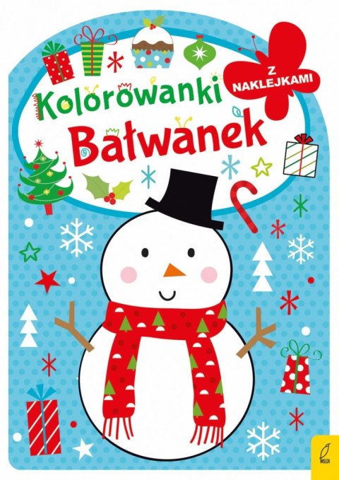 Bałwanek. Kolorowanka z wykrojnikiem