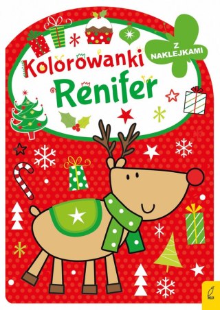 Renifer. Kolorowanka z wykrojnikiem