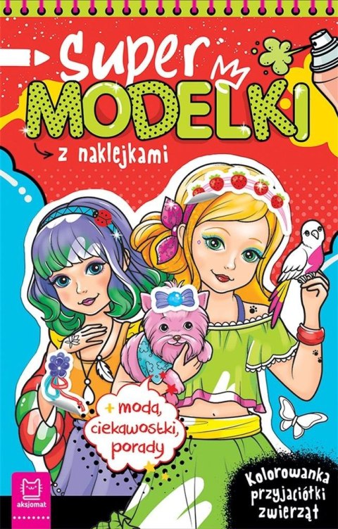 Supermodelki z naklejkami. Kolorowanka...