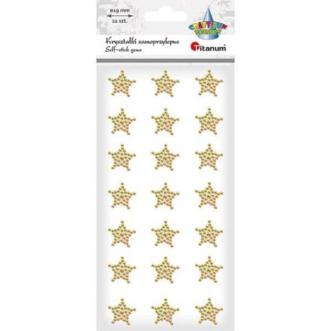 Kryształki samoprzylepne gwiazdki 19x19mm 21szt Kryształki samoprzylepne gwiazdki 19x19mm 21szt