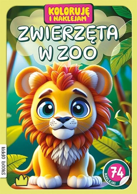 Zwierzęta w zoo. Koloruję i naklejam