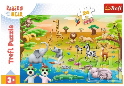 Puzzle 24 maxi Bobaski i Safari TREFL