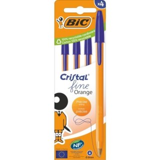 Długopis Orange Fine Cristal 4szt niebieski BIC