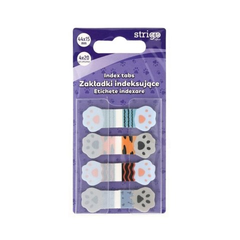 Zakładki indeksujące Łapki 44x15mm 80 kartek