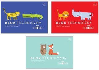 Blok techniczny A4/10K 240g BEBE Kids mix (10szt)