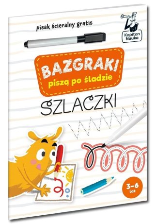 Kapitan Nauka Bazgraki piszą po śladzie. Szlaczki